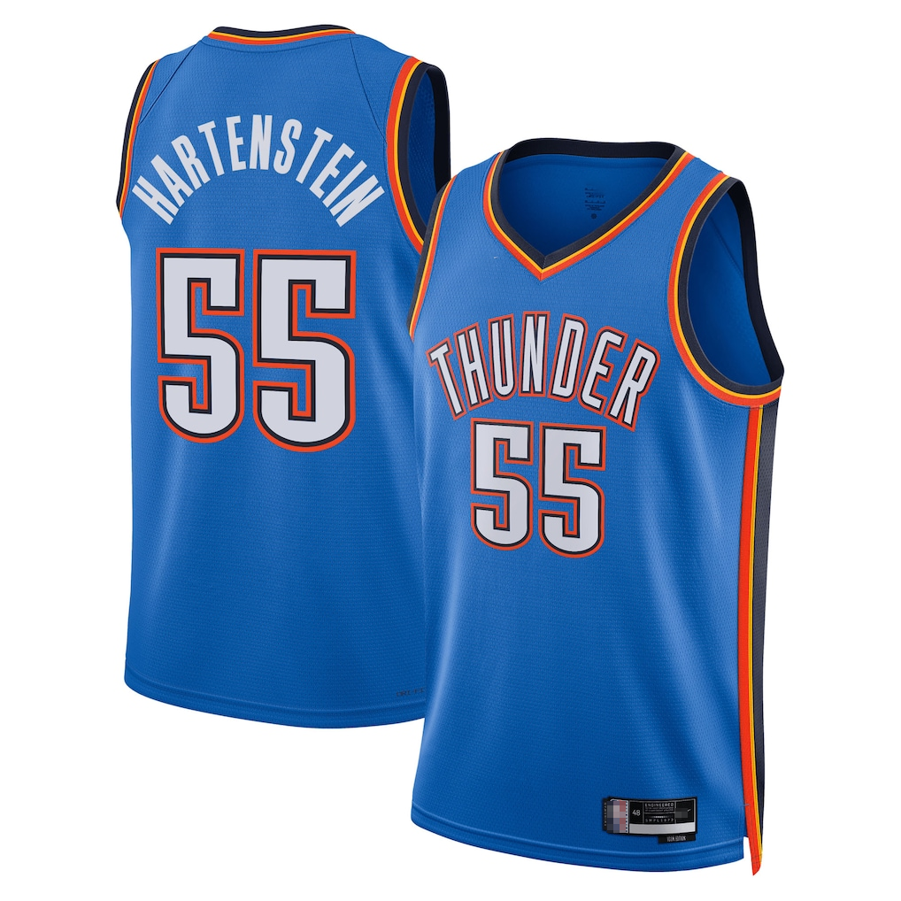 Ndoa OC.Thunder #55 Isaiah Hartenstein Blue Swingman Stitched Jerseys - Icon Edition