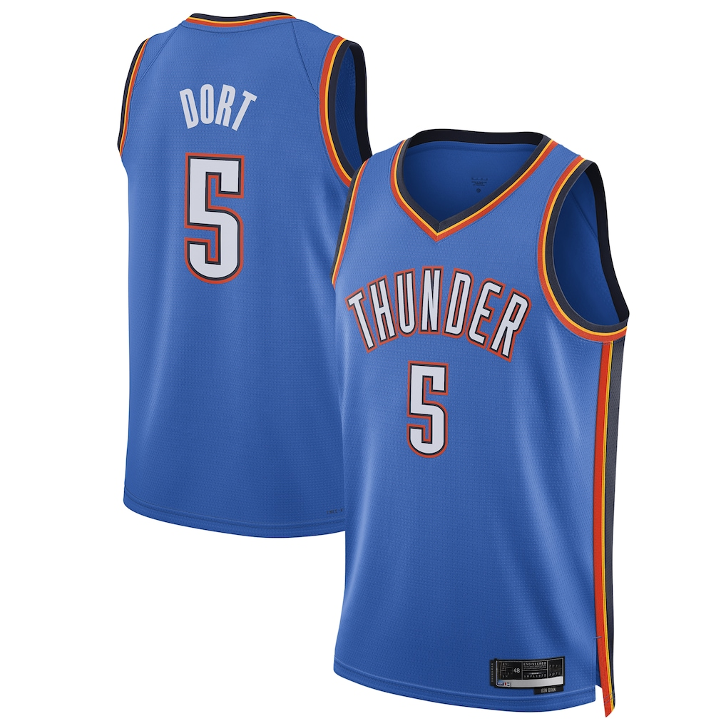 Ndoa OC.Thunder #5 Luguentz Dort Blue Swingman Player Stitched Jerseys - Icon Edition