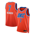 Ndoa OC.Thunder #7 Chet Holmgren Orange Swingman Stitched Jerseys - Statement Edition