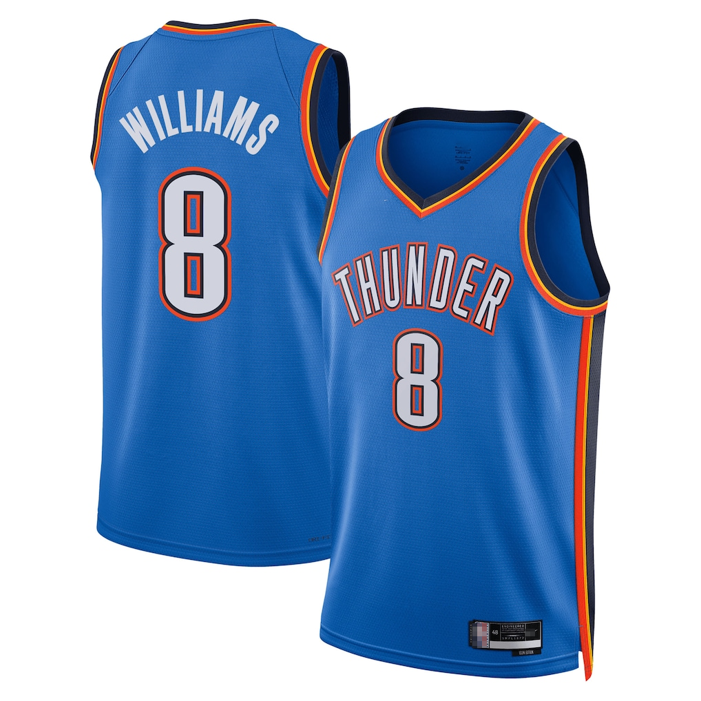 Ndoa OC.Thunder #8 Jared McCain Blue Swingman Stitched Jerseys - Icon Edition