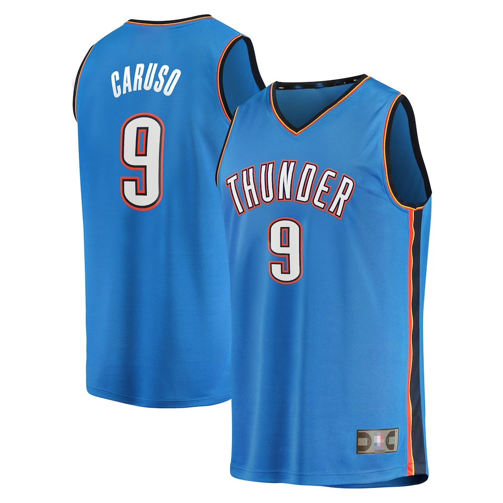 Ndoa OC.Thunder #9 Alex Caruso Blue Fast Break Replica Player Stitched Jerseys - Icon Edition