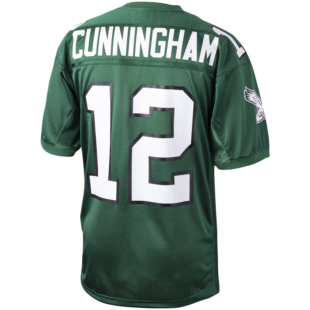 Ndoa P.Eagles 1992 #12 Randall Cunningham Mitchell & Ness Green Authentic Throwback Retired Player Stitched Puhic Jersey