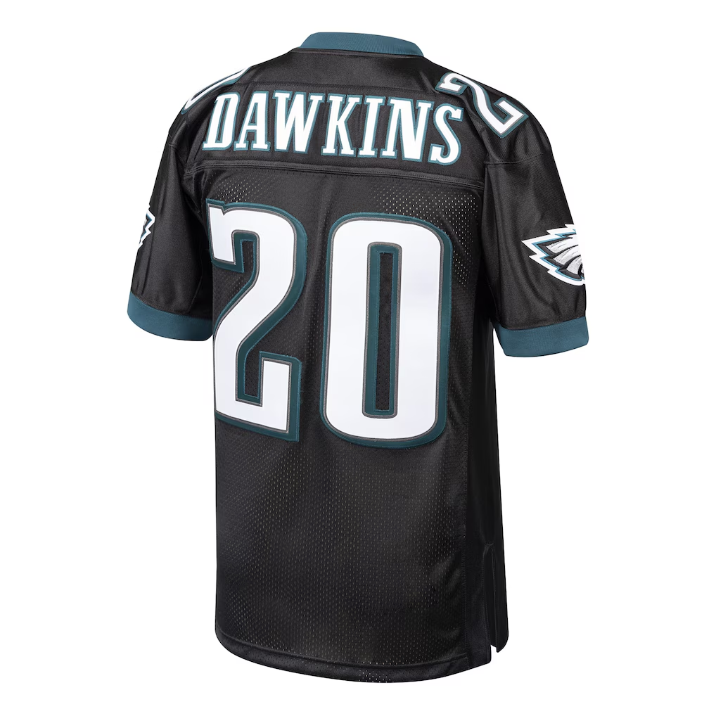 Ndoa P.Eagles 2003 #20 Brian Dawkins Mitchell & Ness Black Authentic Throwback Retired Player  Stitched Puhic Jersey