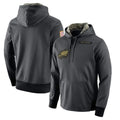 Ndoa P.Eagles Gray Pullover Hoodies Home Game Blank Player Stitched Jerseys