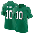 Ndoa P.Eagles #10 Braden Mann Player Green Kelly Alternate Home Game Stitched Jerseys
