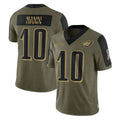 Ndoa P.Eagles #10 Braden Mann Player Olive Salute To Service Limited Game Stitched Jerseys