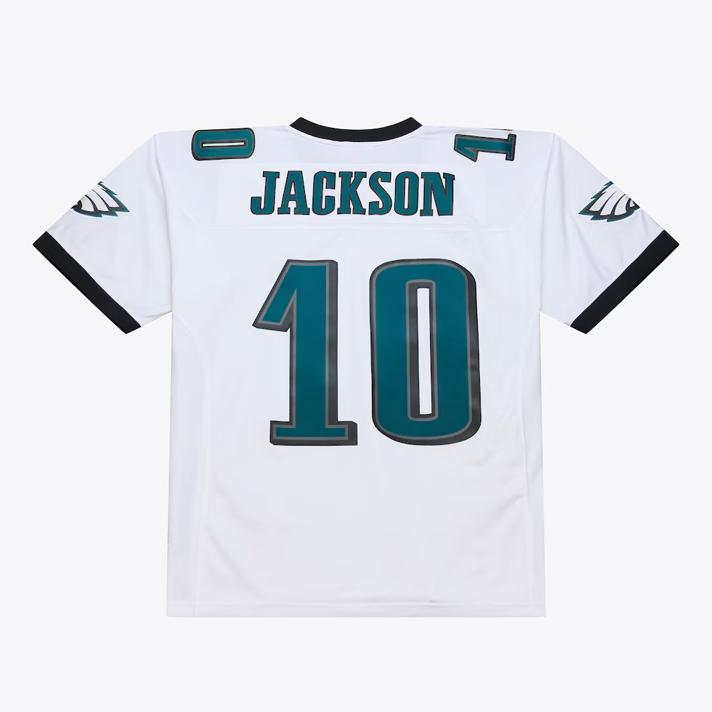 Ndoa P.Eagles #10 DeSean Jackson Mitchell & Ness White 2009 Legacy Throwback Replica Stitched Puhic Jersey