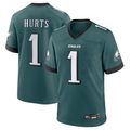 Ndoa P.Eagles #1 Jalen Hurts Player Midnight Green Game Stitched Jerseys