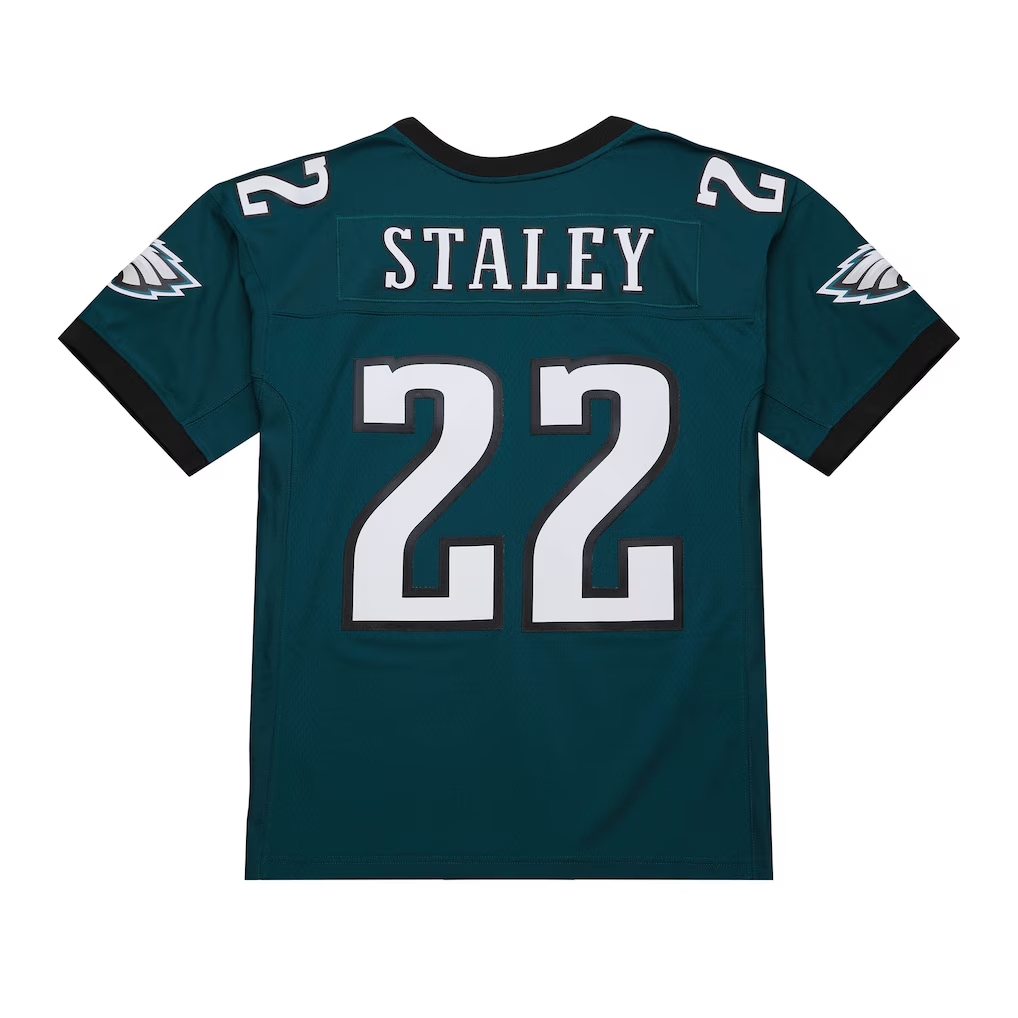 Ndoa P.Eagles #22 Duce Staley Mitchell & Ness Midnight Green 2002 Legacy Replica Jersey