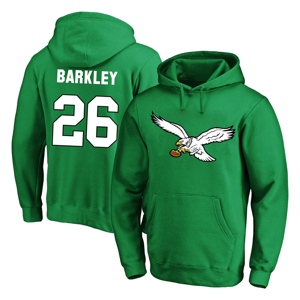 Ndoa P.Eagles #26 Saquon Barkley Player Green Pullover Hoodies Home Game Stitched Jerseys