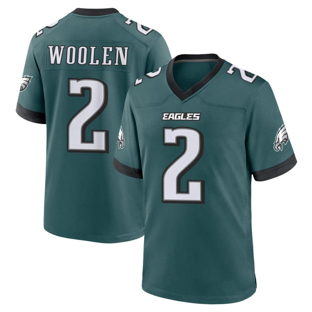 Ndoa P.Eagles #2 Riq Woolen Player Green Home Game Stitched Jerseys
