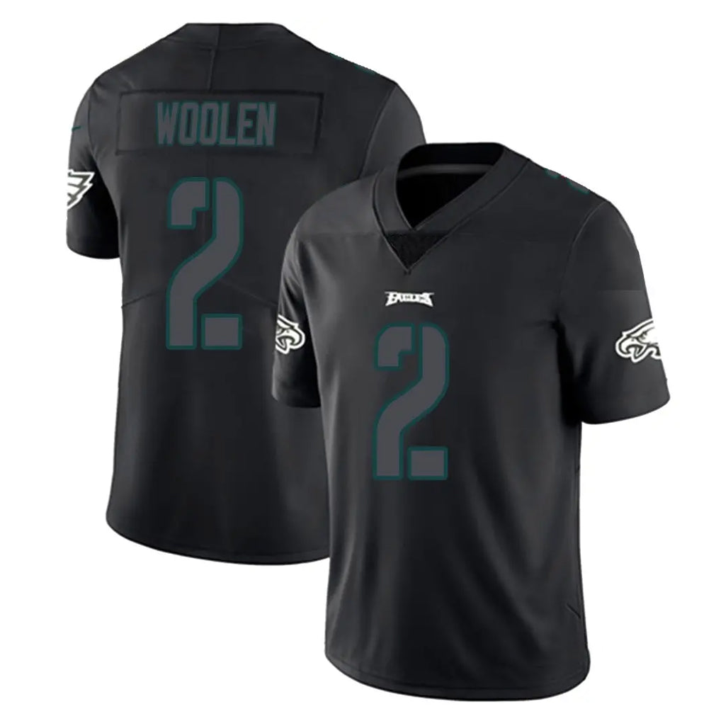 Ndoa P.Eagles #2 Riq Woolen Player Limited Black Impact Home Game Stitched Jerseys