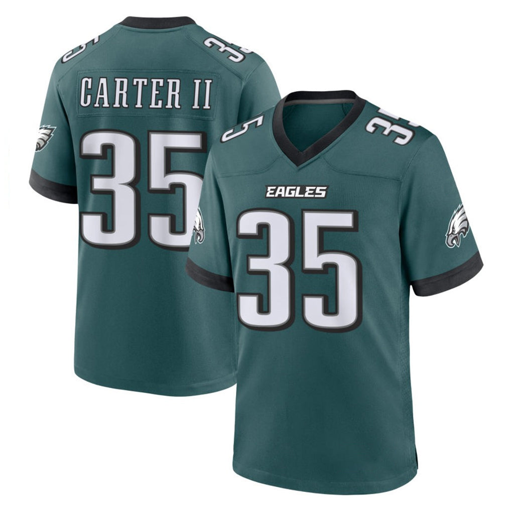 Ndoa P.Eagles #35 Michael Carter II Player Green Home Game Stitched Jerseys