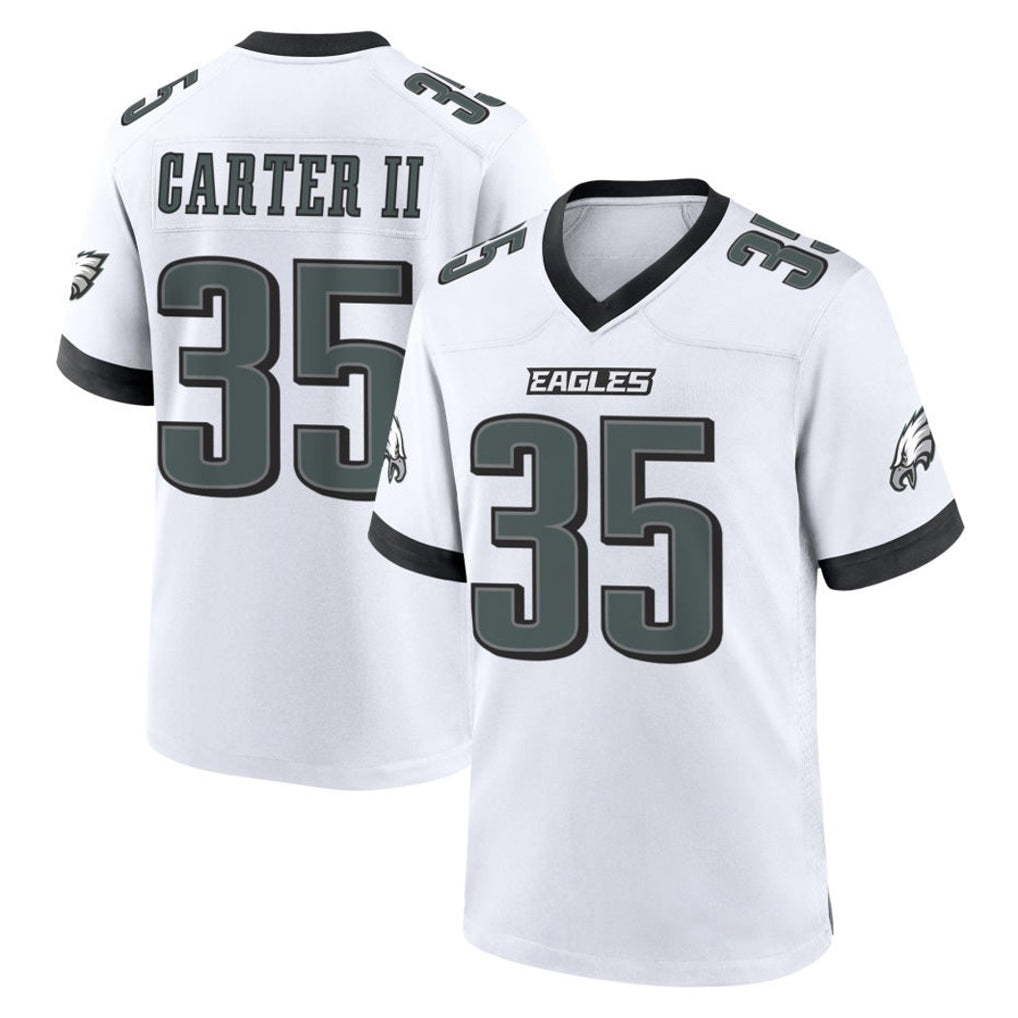 Ndoa P.Eagles #35 Michael Carter II Player White Game Home Stitched Jerseys