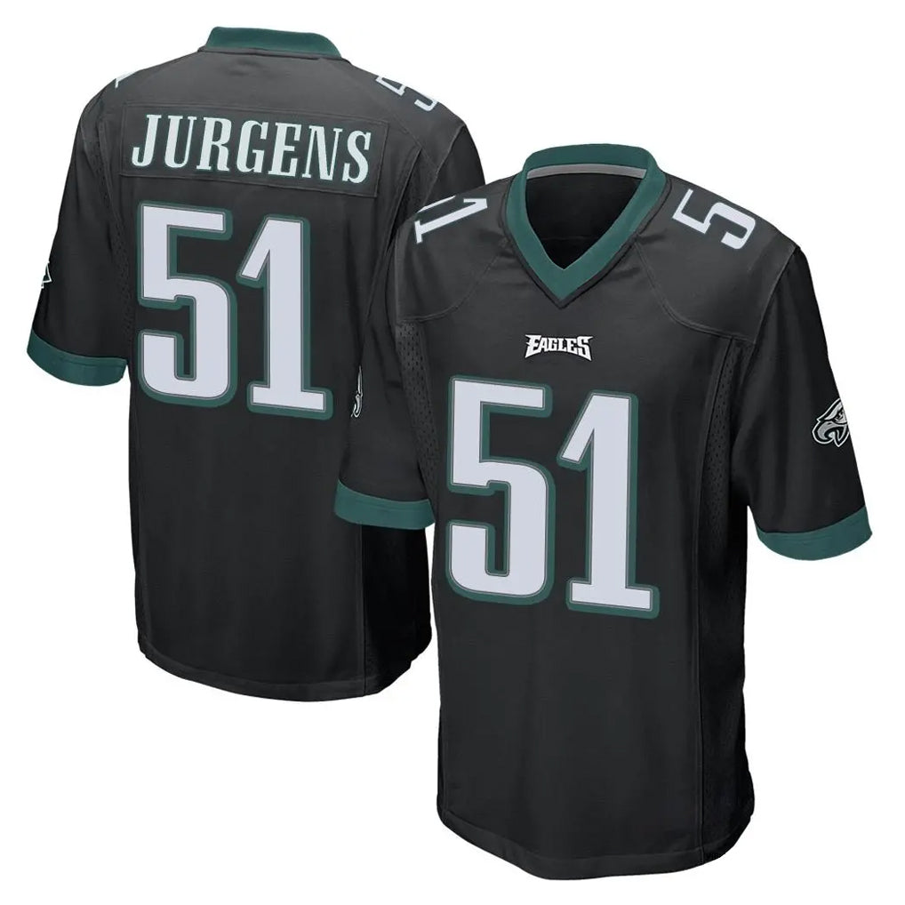 Ndoa P.Eagles #51 Cam Jurgens Player Black Home Game Stitched Jerseys