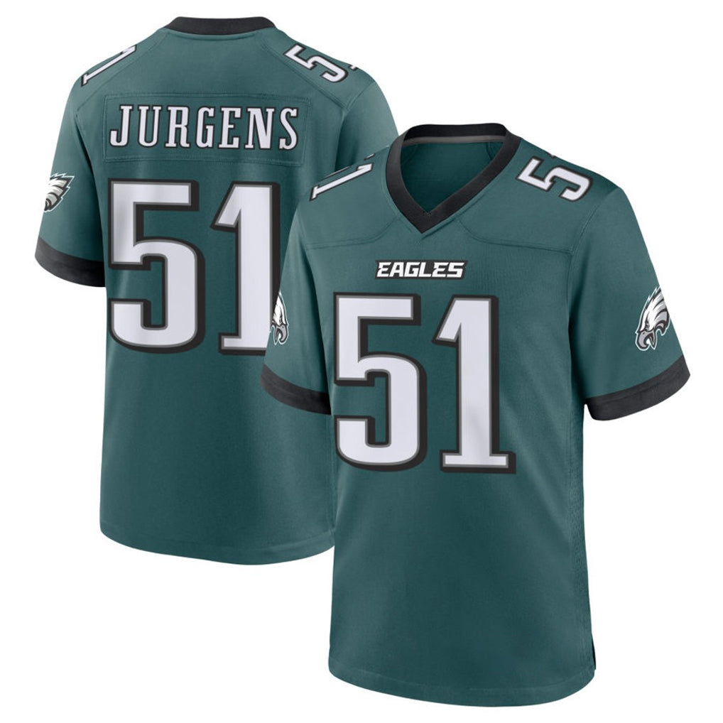 Ndoa P.Eagles #51 Cam Jurgens Player Green Home Game Stitched Jerseys