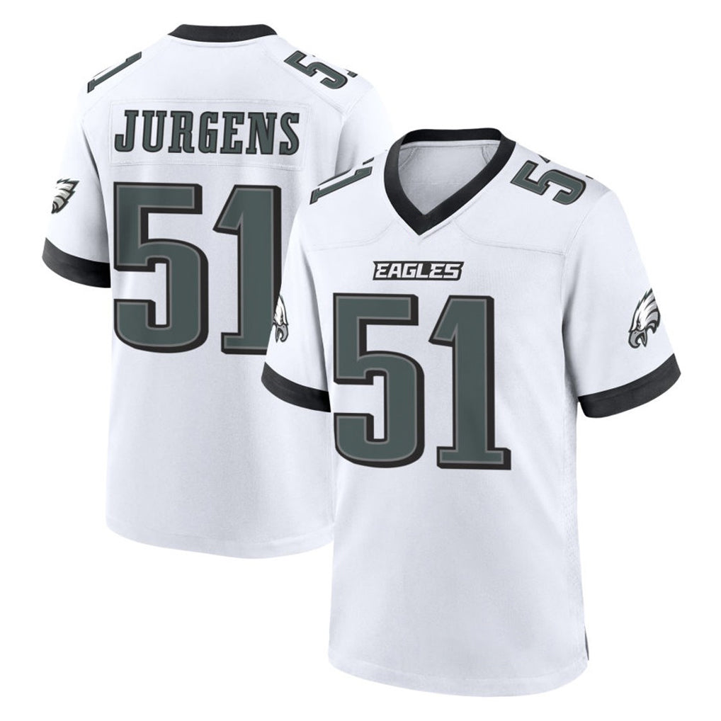 Ndoa P.Eagles #51 Cam Jurgens Player White Game Home Stitched Jerseys
