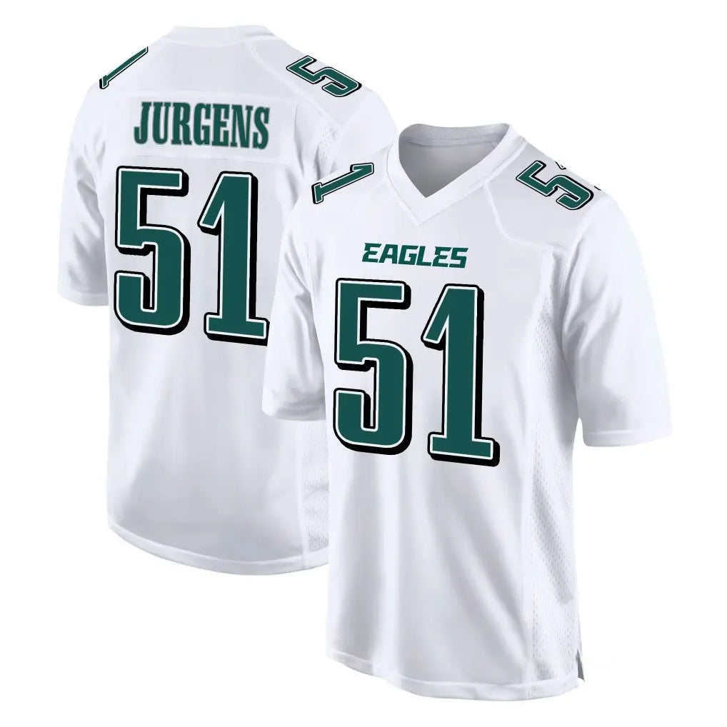 Ndoa P.Eagles #51 Cam Jurgens Player White Tundra Fashion Home Game Stitched Jerseys