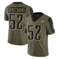 Ndoa P.Eagles #52 Jonathan Greenard Player Olive Salute To Service Limited Game Stitched Jerseys