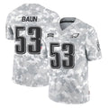 Ndoa P.Eagles #53 Zack Baun Player Arctic Camo Salute to Service Limited Game Stitched Jerseys