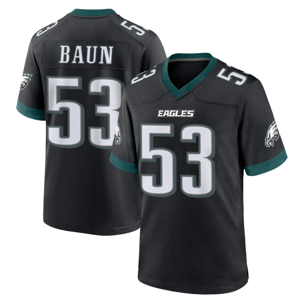 Ndoa P.Eagles #53 Zack Baun Player Black Game Home Stitched Jerseys