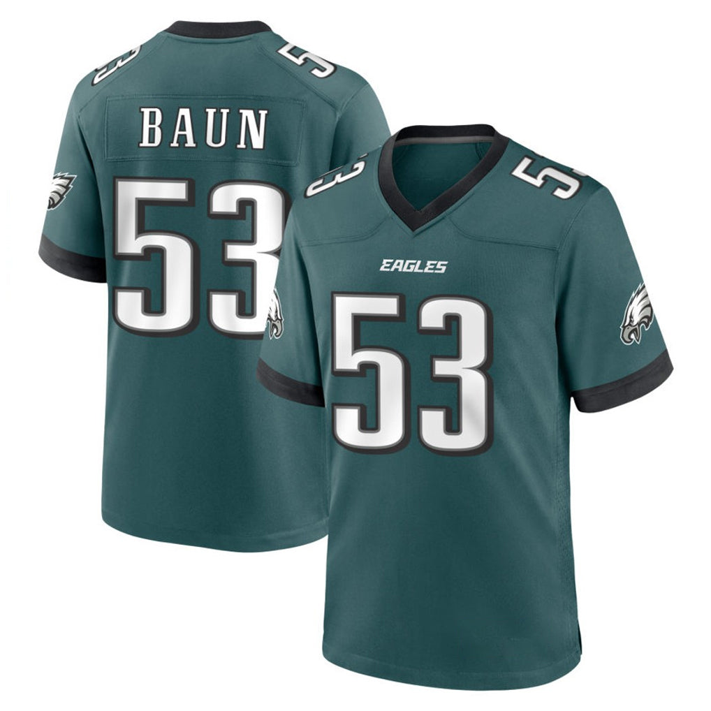 Ndoa P.Eagles #53 Zack Baun Player Green Home Game Stitched Jerseys