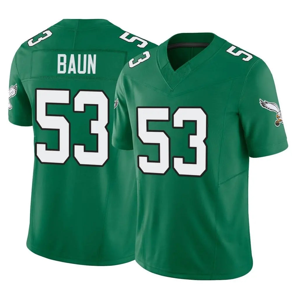 Ndoa P.Eagles #53 Zack Baun Player Green Kelly Alternate Vapor F.U.S.E. Home Game Stitched Jerseys