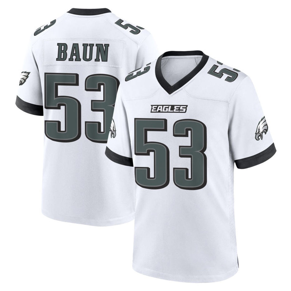 Ndoa P.Eagles #53 Zack Baun Player White Game Home Stitched Jerseys