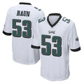 Ndoa P.Eagles #53 Zack Baun Player White Home Game Stitched Jerseys