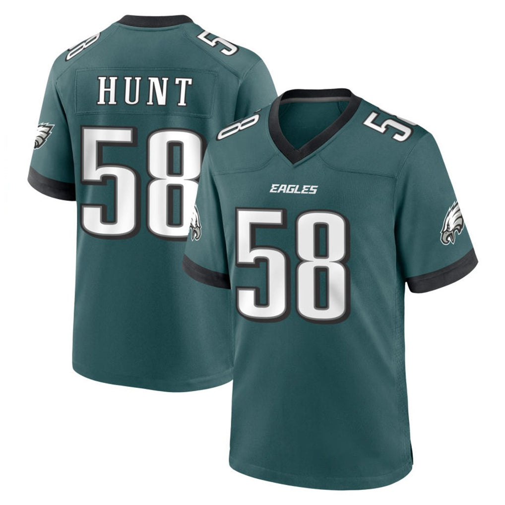 Ndoa P.Eagles #58 Jalyx Hunt Player Green Home Game Stitched Jerseys