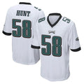 Ndoa P.Eagles #58 Jalyx Hunt Player White Home Game Stitched Jerseys