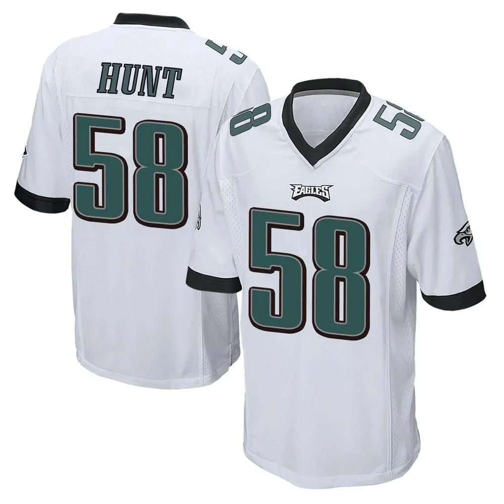 Ndoa P.Eagles #58 Jalyx Hunt Player White Home Game Stitched Jerseys