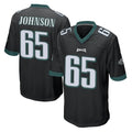 Ndoa P.Eagles #65 Lane Johnson Player Black Home Game Stitched Jerseys