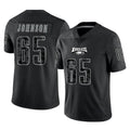 Ndoa P.Eagles #65 Lane Johnson Player Black Reflective Limited Home Game Stitched Jerseys