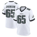 Ndoa P.Eagles #65 Lane Johnson Player White Game Home Stitched Jerseys