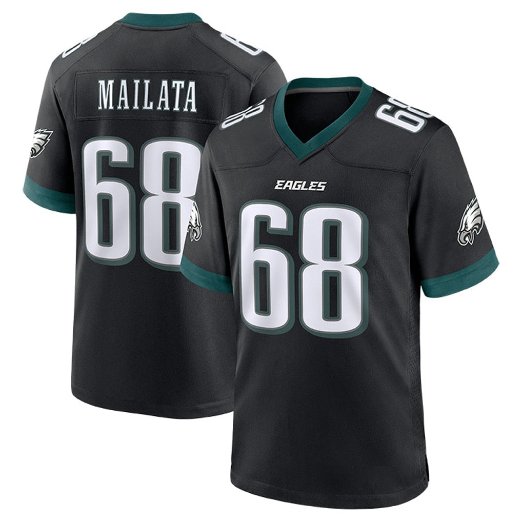 Ndoa P.Eagles #68 Jordan Mailata Player Black Game Home Stitched Jerseys