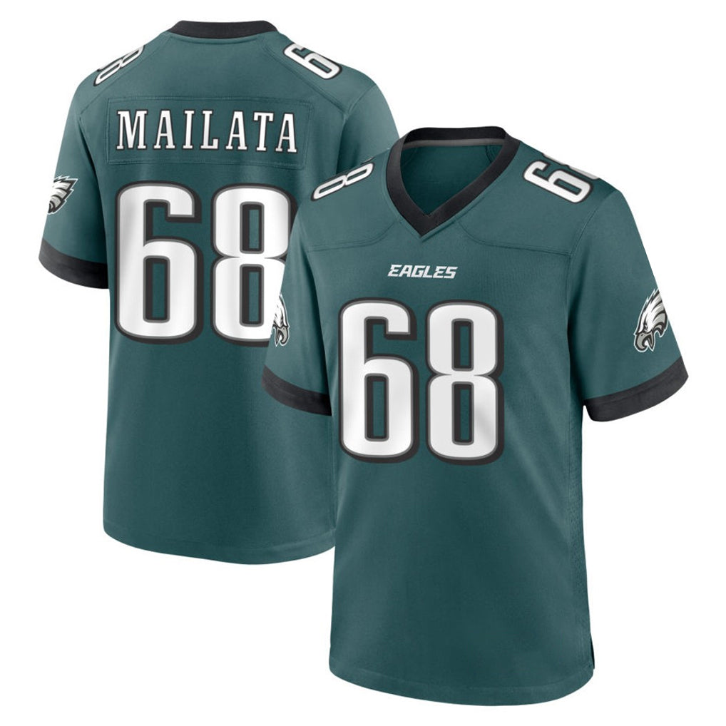 Ndoa P.Eagles #68 Jordan Mailata Player Green Home Game Stitched Jerseys