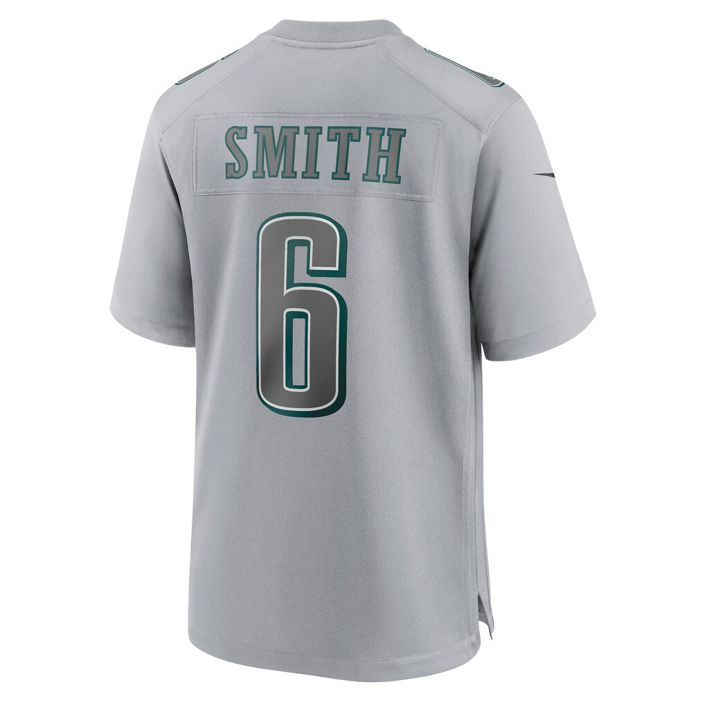Ndoa P.Eagles #6 DeVonta Smith Gray Atmosphere Fashion Game Stitched Jerseys
