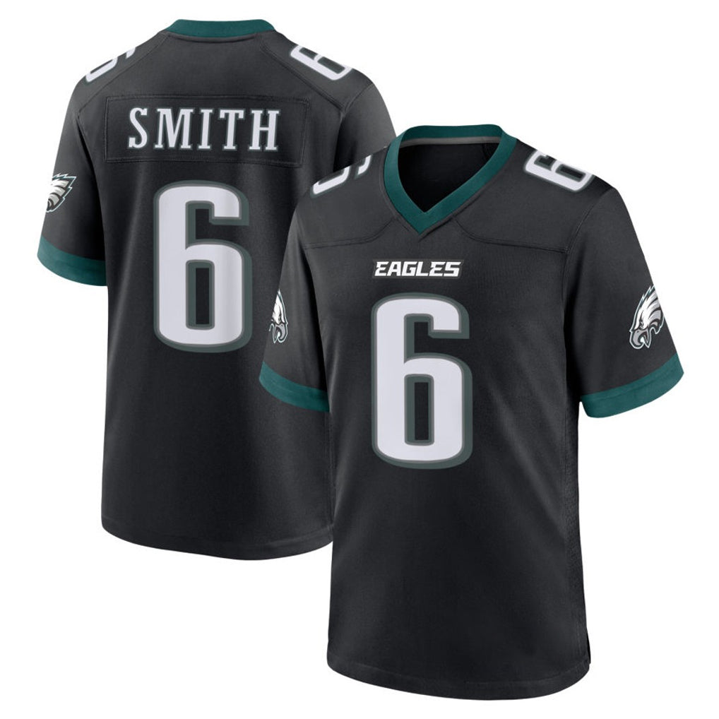 Ndoa P.Eagles #6 DeVonta Smith Player Black Game Home Stitched Jerseys