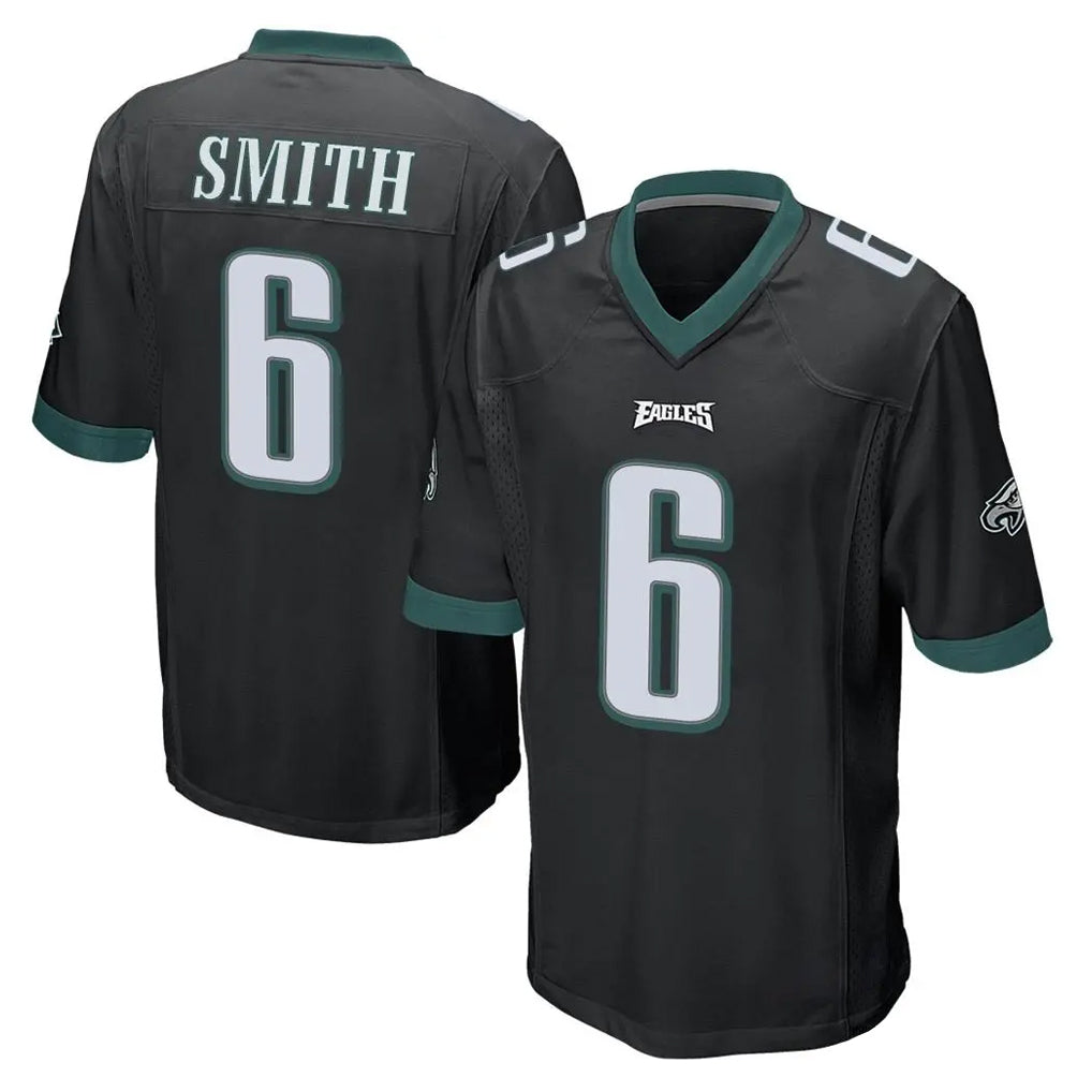 Ndoa P.Eagles #6 DeVonta Smith Player Black Home Game Stitched Jerseys