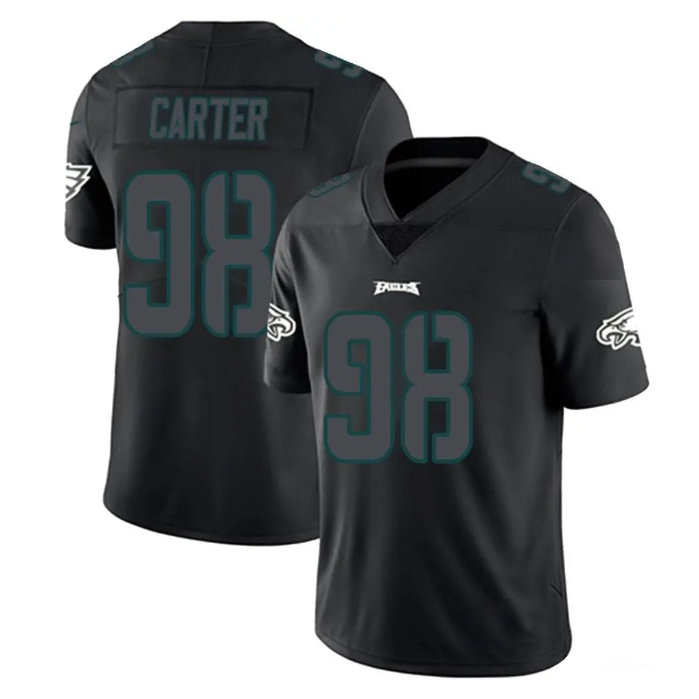 Ndoa P.Eagles #98 Jalen Carter Player Limited Black Impact Home Game Stitched Jerseys