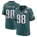 Ndoa P.Eagles #98 Jalen Carter Player Midnight Green Super Bowl LIX Game Stitched Jerseys