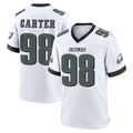 Ndoa P.Eagles #98 Jalen Carter Player White Game Home Stitched Jerseys