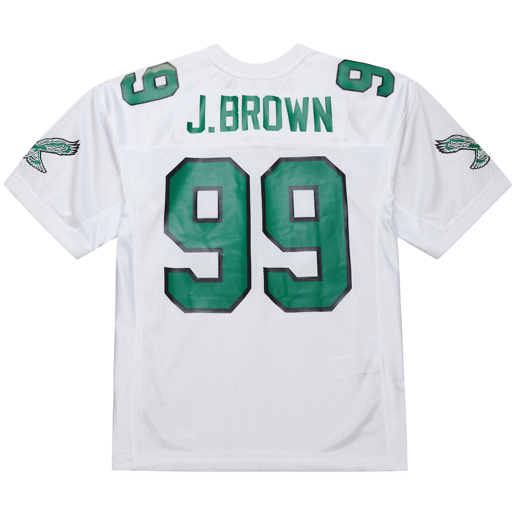 Ndoa P.Eagles #99 Jerome Brown Mitchell & Ness White 1991 Authentic Throwback Retired Player Jersey Stitched Puhic