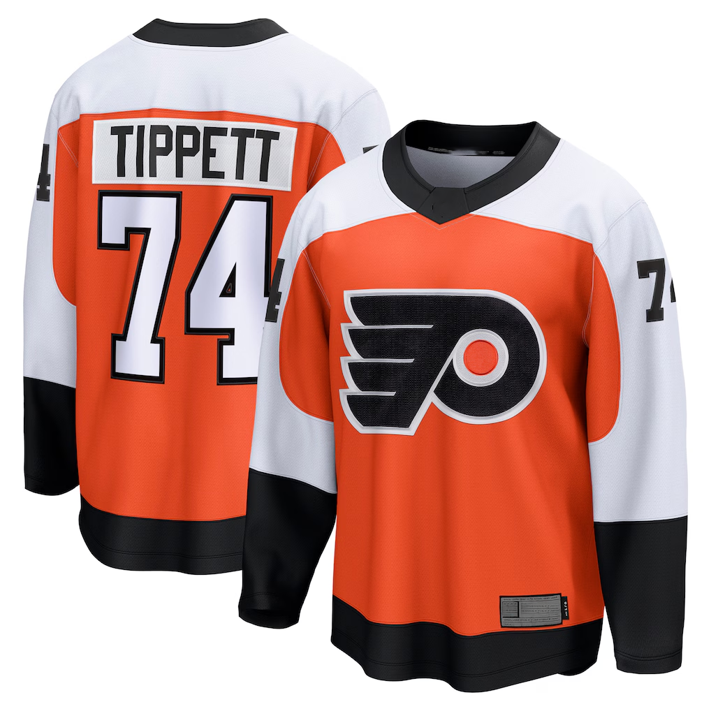 Ndoa P.Flyers #74 Owen Tippett Orange Home Breakaway Jerseys
