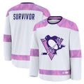 Ndoa P.Penguins White Hockey Fights Cancer Survivor Practice Jerseys
