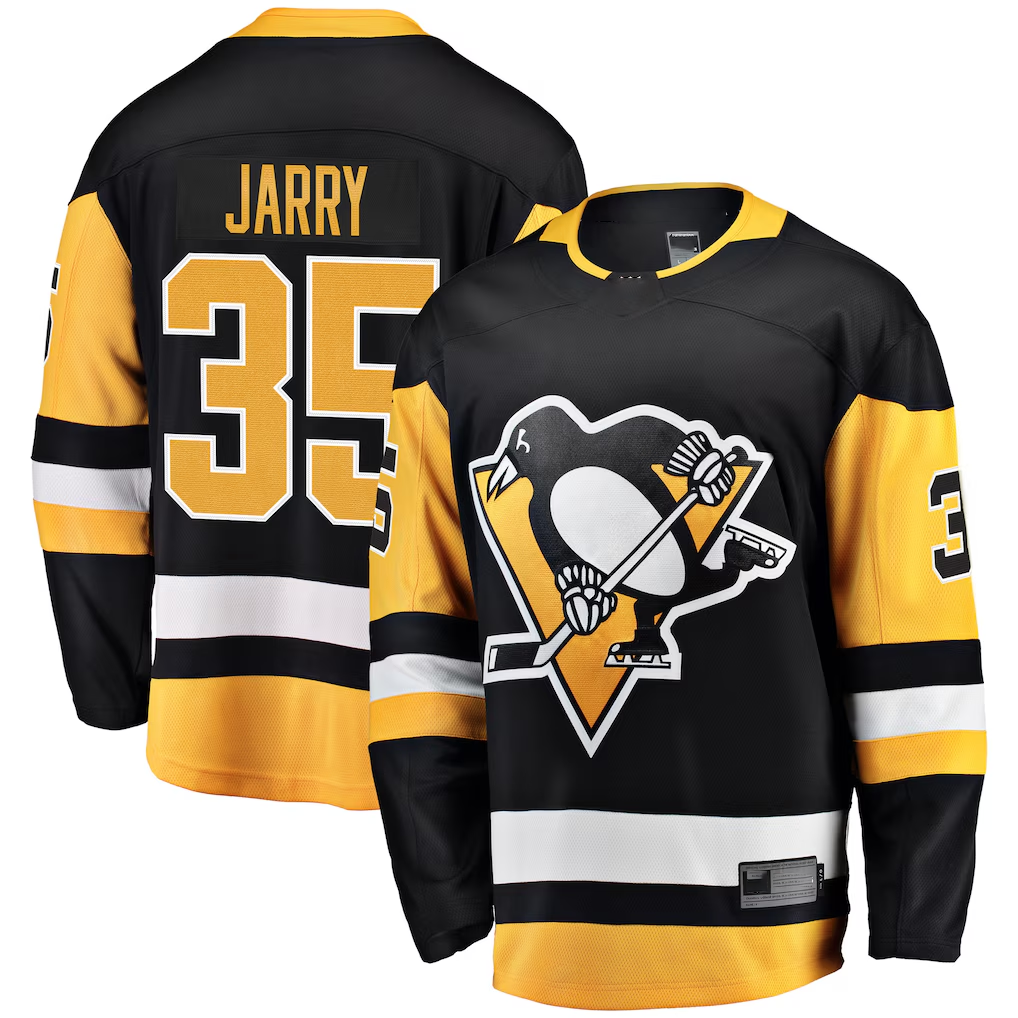 Ndoa P.Penguins #35 Tristan Jarry Black Home Breakaway Player Jerseys