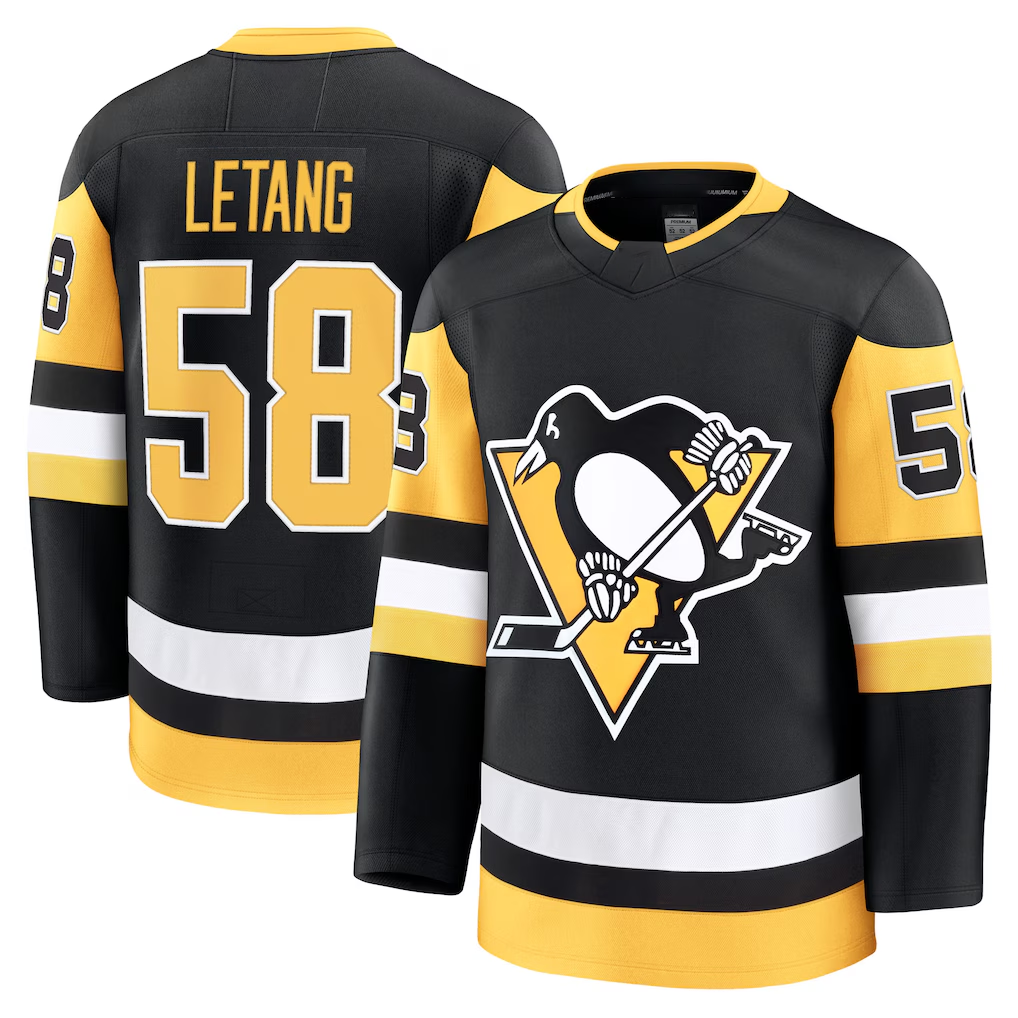 Ndoa P.Penguins #58 Kris Letang Black Home Premium Jerseys