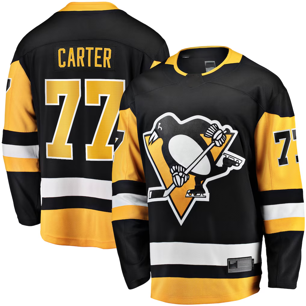 Ndoa P.Penguins #77 Jeff Carter Black Home Breakaway Replica Jerseys