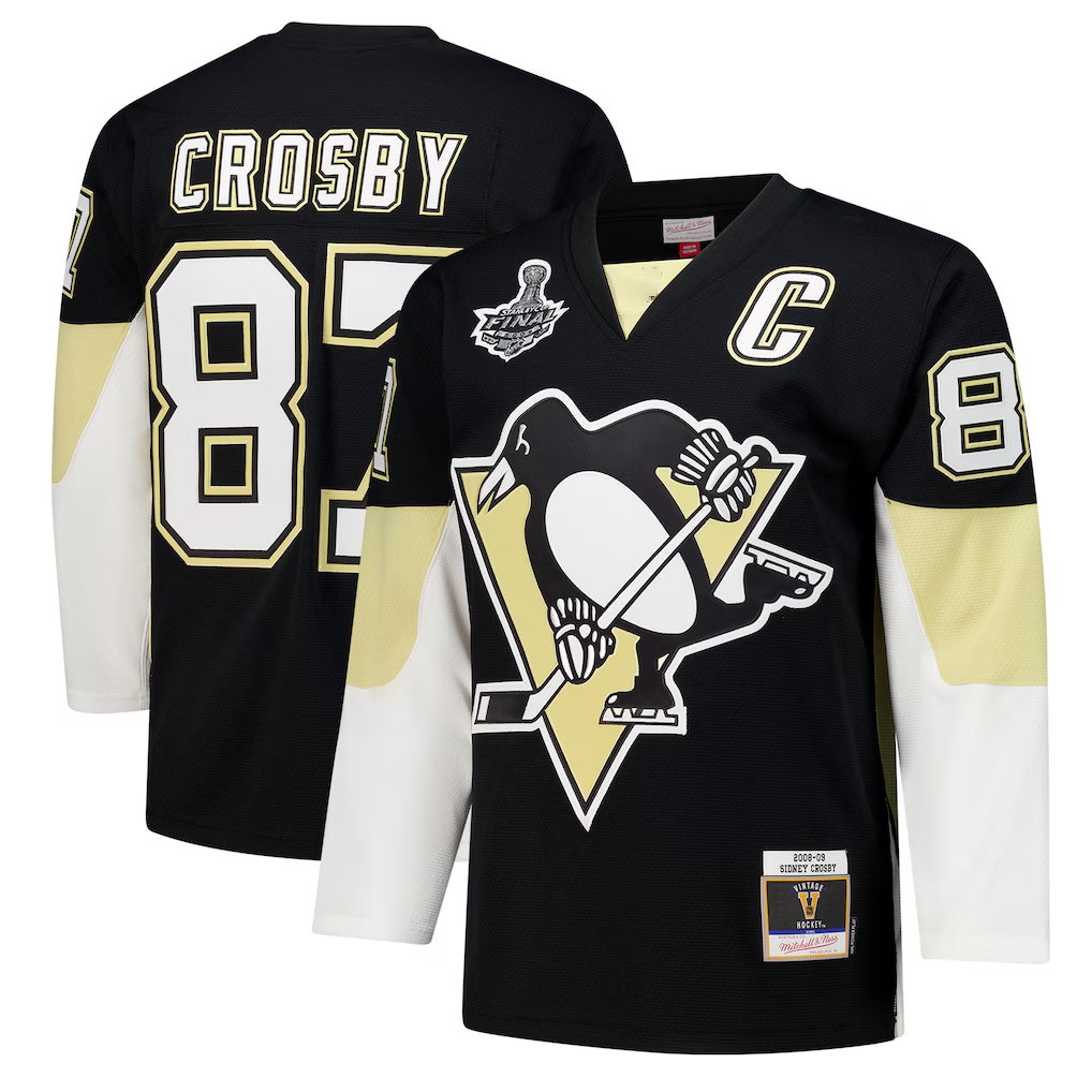 Ndoa P.Penguins #87 Sidney Crosby Black 2008 Power Play Jerseys
